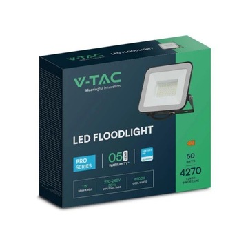 ПРОЕКТОР LED (СВЕТОДИОД ) V-TAC 50W SAMSUNG CHIP PRO-S ЧЕРНЫЙ VT-44050 6500K 4270LM 5