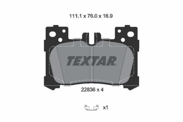 КОЛОДКИ ТОРМОЗНЫЕ LEXUS ЗАД LC/LS 3,5-5,0 16- 2283601