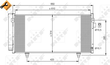 КОНДЕНСАТОР КОНДИЦИОНЕРА SUBARU FORESTER NRF35855