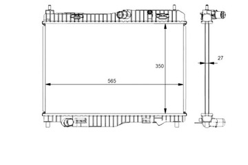 NRF РАДИАТОР ДВИГАТЕЛЯ ВОДЫ FORD B-MAX ECOSPORT FIESTA VI TOURNEO