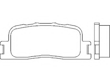 КОЛОДКИ HAM. ЗАД TOYOTA CAMRY 01-06, LEXUS ES -06