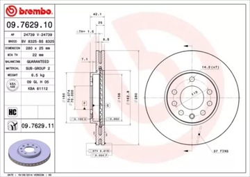 ДИСК ТОРМОЗНОЙ 280MM