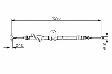 BOSCH ТРОС ТОРМОЗНОЙ РУЧНОГО ЗАД L LANCIA KAPPA 2.0-3.0 08.94-10.01