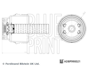 КРИШКА, КОРПУС ФІЛЬТРА МАСЛА, BLUE PRINT SOLUTION BLUE PRINT ADBP990021