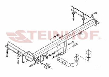 STEINHOF КРЮК БУКСИРОВОЧНЫЙ OPEL ASTRA III УНИВЕРСАЛ (H) 10/2004-