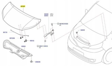 КАПОТ КРЫШКА ДВИГАТЕЛЯ NISSAN NV200 09- ОРИГИНАЛ