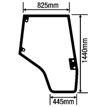 СТЕКЛО ДВЕРЬ ПРАВОЕ MASSEY FERGUSON 5410, 5420, 5425, 5430, 5435, 5440