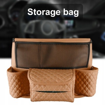 Car Seat Back Storage Bag Leather Handbag Holder