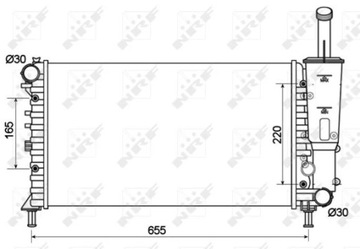 NRF 53124 РАДИАТОР, СИСТЕМА ОХЛАЖДЕНИЯ ДВИГАТЕЛЯ