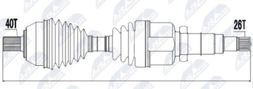 ПОЛУОСЬ ПРИВОДНАЯ FORD MONDEO IV, GALAXY, S-MAX 1.8TD