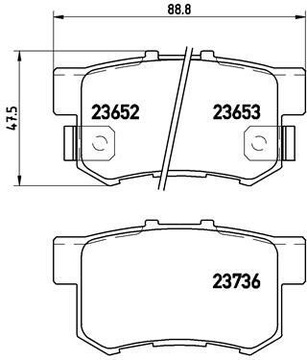 КОЛОДКИ ТОРМОЗНЫЕ BREMBO P 28 039