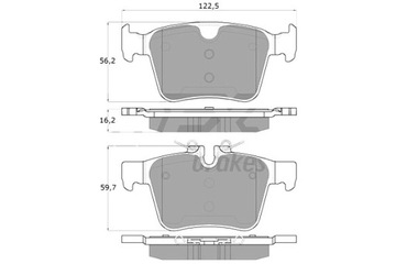 TOMEX BRAKES КОЛОДКИ ТОРМОЗНЫЕ LAND ROVER DISCOVERY SPORT 14- ЗАД