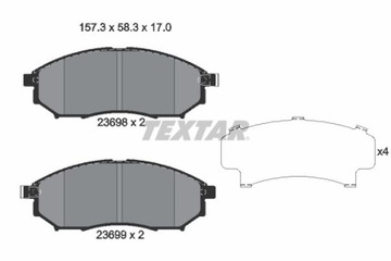 TEXTAR 2369803 КОЛОДКИ ТОРМОЗНЫЕ