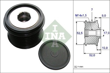 КОЛЕСО ШКИВ ГЕНЕРАТОРА TOYOTA 535020910