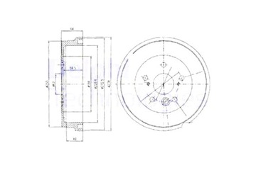 DELPHI БАРАБАНЫ ТОРМОЗНЫЕ 2 ШТУКИ. ЗАД TOYOTA ISIS NOAH VOXY RAV 4 I RAV 4