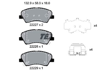 TEXTAR КОЛОДКИ ТОРМОЗНЫЕ ПЕРЕД HYUNDAI BAYON I20 III KIA RIO III RIO