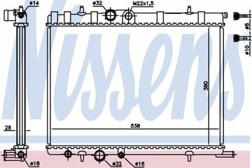 РАДИАТОР ВОДЫ NISSENS 63502A