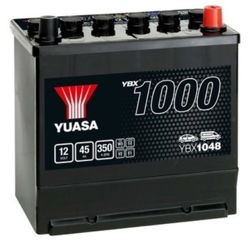 АККУМУЛЯТОР YUASA 45AH 350A YBX1048 DOJ+WYM LDZ