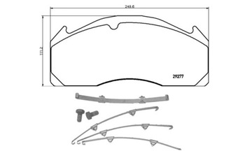 КОЛОДКИ ТОРМОЗНЫЕ VOLVO 29277 FH12/16 FM12 *