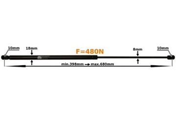 ПРИВОД ГАЗОВОЙ 680MM 480N FORD TRANSIT CONNECT