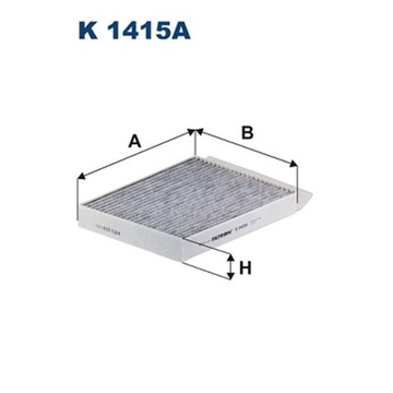 ФИЛЬТР, ВЕНТИЛЯЦИЯ СТОРОНЫ ПАССАЖИРА ФИЛЬТРON K 1415A