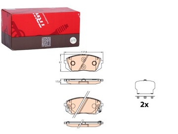 КОЛОДКИ ТОРМОЗНЫЕ ПЕРЕД HYUNDAI I40 I I40 I CW 1.6-2.0 07.11-05.19 TRW