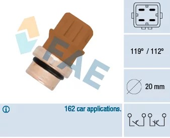 ДАТЧИК ТЕМПЕРАТУРЫ ЖИДКОСТИ ОХЛАЖДАЮЩЕЙ (ILOŚĆ PINÓW: 4, BRĄZOWY) AUDI A3