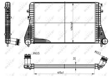 РАДИАТОР ВОЗДУХА DOĄADOWUJĄCEGO NRF 30316