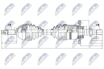 ПОЛУОСЬ ПРИВОДНАЯ NISSAN QASHQAI 2.0DCI 4WD 07-14, RE