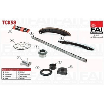 КОМПЛЕКТ ЦЕПИ ГРМ FAI AUTOPARTS TCK58