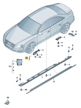 ЗАЩИТА LAKIERU ПОДКРЫЛКА LEWO ПЕРЕД AUDI A8 D4 ASO ОРИГИНАЛ НОВЫЙ