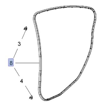 INSIGNIA A УПЛОТНИТЕЛЬ ДВЕРЬ ЗАД ПРАВОЕ OE 13454652