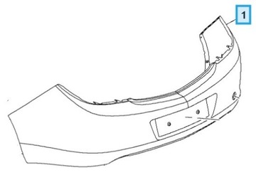 23106812 БАМПЕР ЗАДНИЙ ОРИГИНАЛ OE OPEL INSIGNIA A G09 2009 - 2017