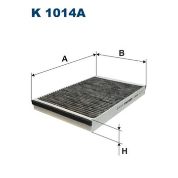 ФИЛЬТР, ВЕНТИЛЯЦИЯ СТОРОНЫ ПАССАЖИРА ФИЛЬТРON K 1014A