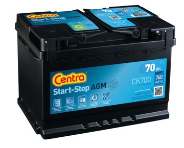 АККУМУЛЯТОР CENTRA CK700 70 AH 760 A