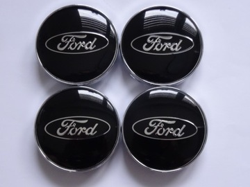 4X КОЛПАЧКИ КОЛПАЧКИ ЭМБЛЕМА DO ДИСКОВ FORD 60 MM ЧЕРНЫЕ