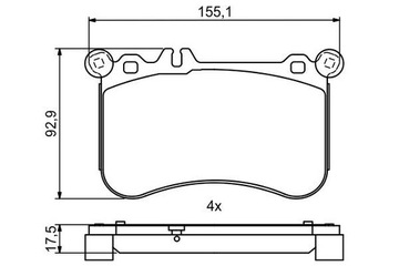 BOSCH 0 986 494 780 КОЛОДКИ ТОРМОЗНЫЕ