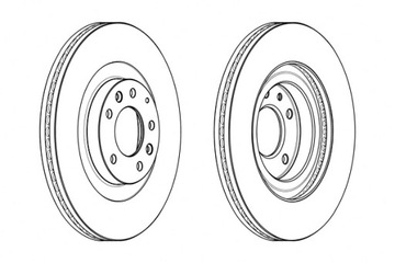 FERODO ДИСКИ ТОРМОЗНЫЕ ТОРМОЗНЫЕ 2 ШТУКИ. ПЕРЕД FORD USA EDGE LINCOLN MKX MAZDA