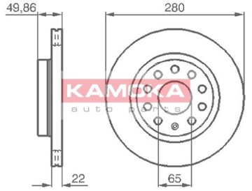 ДИСК ТОРМОЗНОЙ VW GOLF V 03-