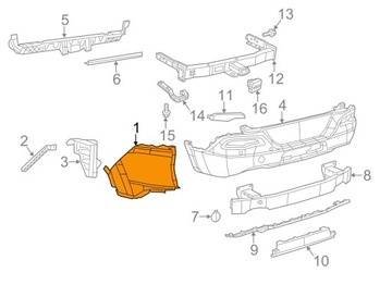 УГЛОВОЙ БАМПЕРА JEEP CHEROKEE (KL) 14- ПРАВАЯ