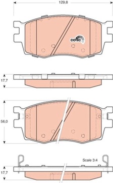 КОЛОДКИ ТОРМОЗНЫЕ HYUNDAI ПЕРЕД ACCENT/KIA RIO 05- Z ДАТЧИКОМ GDB3420