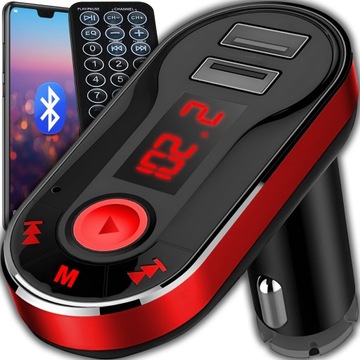 TRANSMITER FM BLUETOOTH ЗАРЯДНОЕ MP3 2XUSB SD LCD