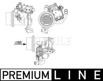 РАДИАТОР, RECYRKULACJA ВЫХЛОПНЫХ ГАЗОВ, BEHR *** PREMIUM MAHLE CE 18 000P