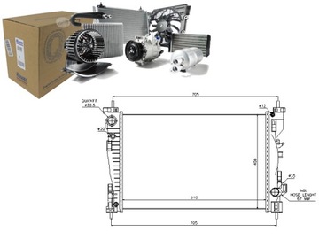 РАДИАТОР ДВИГАТЕЛЯ NISSENS AL2119 8MK376756241 8MK3