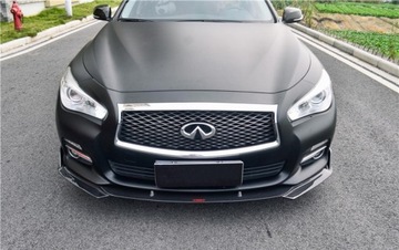 INFINITI Q50 2013-2018 ДОКЛАДКА БАМПЕРА ПЕРЕДНЕГО GLOSSY BLACKSOBMART