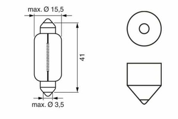 ЛАМПОЧКА C21W 12V PURE LIGHT