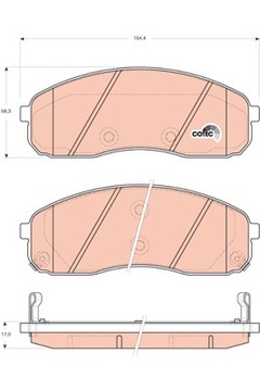 КОЛОДКИ ТОРМОЗНОЙ KIA CARNIVAL II 03-06 ПЕРЕД