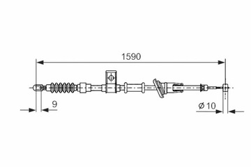 BOSCH ТРОС ТОРМОЗНОЙ РУЧНОГО ЗАД L VOLVO S40 I V40 1.6-2.0