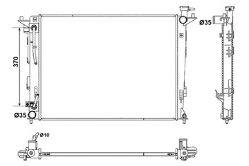 NRF РАДИАТОР ДВИГАТЕЛЯ ВОДЫ HYUNDAI IX35 KIA SPORTAGE III 1.6 2.0 2.4