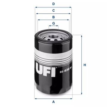 ФИЛЬТР МАСЛА UFI 23.436.00